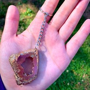 Geode keychain